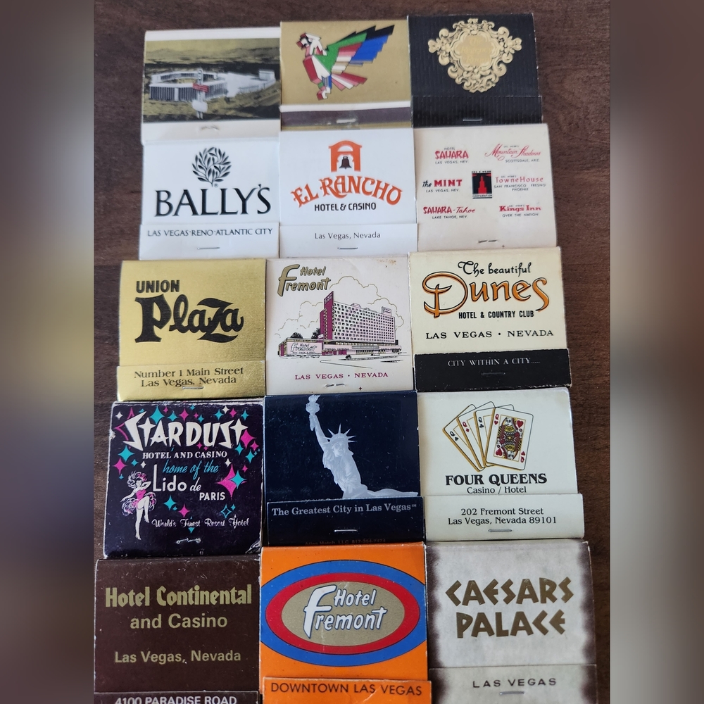 15 Las Vegas Matchbooks Unstruck  Vintage Stardust New York New York Ballys